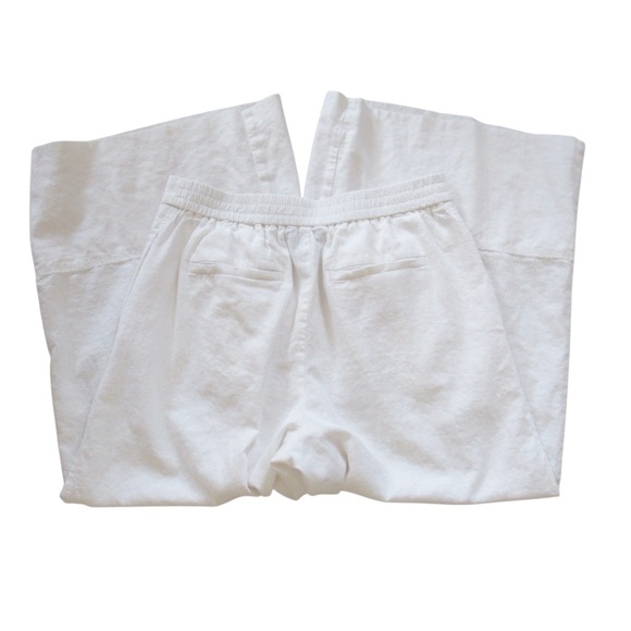 Banana Republic Factory Elegant White Wide-Leg Crop Pants - Picture 8 of 13